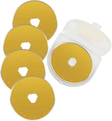 شفرات القاطع الدوار ، شفرات استبدال 60 مم 5 عبوات ، Fits Fiskars ، Olfa ، Martelli ، Dremel ، Truecut ، DAFA ، تعبئة شفرات قطع الأقمشة لفرقة خياطة الخياطة والحرفية SKS-7 ، (Titanium) (Titanium) in Kuwait