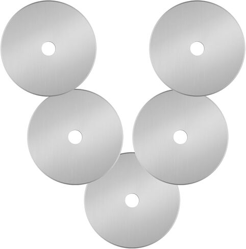 شفرات القاطع الدوار ، شفرات استبدال 60 مم 5 عبوات ، Fits Fiskars ، Olfa ، Martelli ، Dremel ، Truecut ، DAFA ، تعبئة شفرات قطع الأقمشة لفرقة خياطة الخياطة والحرفية SKS-7 ، (Titanium) (Titanium) in Kuwait