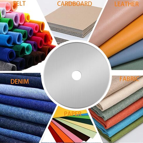 شفرات القاطع الدوار ، شفرات استبدال 60 مم 5 عبوات ، Fits Fiskars ، Olfa ، Martelli ، Dremel ، Truecut ، DAFA ، تعبئة شفرات قطع الأقمشة لفرقة خياطة الخياطة والحرفية SKS-7 ، (Titanium) (Titanium) in Kuwait