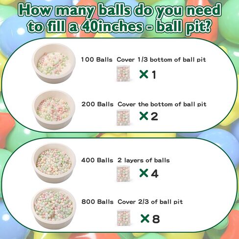 TRENDPLAY Plastic Balls for Ball Pits - Hollow Balls- Safe and Exciting Playtime - Perfect for Baby Pools, Birthday Party Decoration in Kuwait