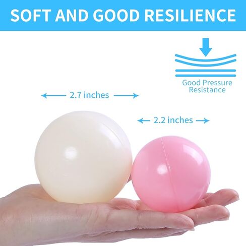 STARBOLO Ball Pit Balls - 2.75inches - Crush Proof Plastic Children's Toy Balls Macaron Ocean Balls for Birthday Party Games Pool 50 100 200 Pcs for Ballpit in Kuwait