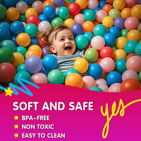 كرات بلاستيكية أكبر من ريالهاها ، تلعب كرات دبوس للأطفال الصغار حفر وملحقات الكرة للترتد ، 2.76 بوصة ، 50 100 قطعة in Kuwait