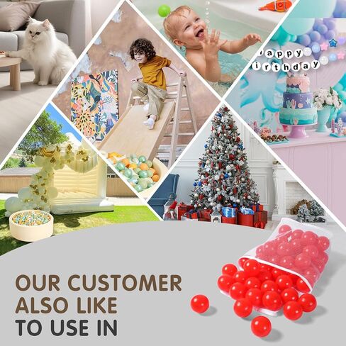 كرات بلاستيكية أكبر من ريالهاها ، تلعب كرات دبوس للأطفال الصغار حفر وملحقات الكرة للترتد ، 2.76 بوصة ، 50 100 قطعة in Kuwait