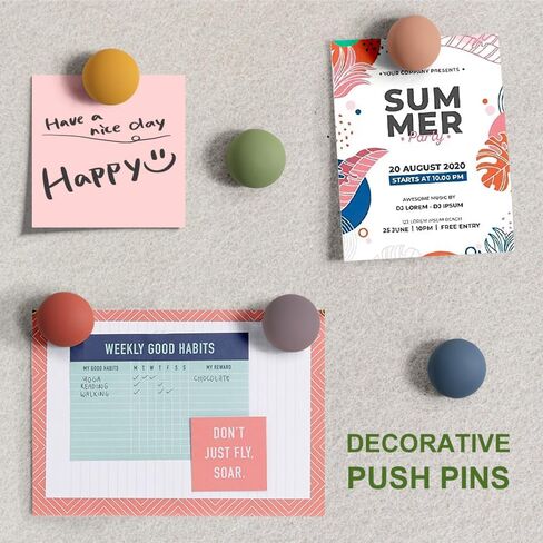 30Pcs Cute Decorative Push Pins, Bulletin Board Tacks, Cork Board Thumbtacks for Classroom Home Office Decor,10 Colors in Saudi Arabia