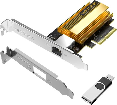 WAVLINK 5GB PCIe Network Card, PCIe to 5 Gigabit Ethernet Network Adapter for Windows 11/10/8.1/8/7, Win Server 2022/2019/2016, Linux in Kuwait