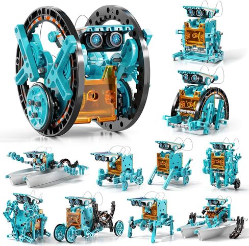 ألعاب STEM للأعمار من 8 إلى 13 عامًا ، Robotics Toys التي تعمل بالطاقة الشمسية للأطفال الذين تتراوح أعمارهم بين 8 و 12 عامًا ، مجموعة تجربة العلوم التعليمية ، هدايا الأولاد 8 9 10 11 12 13 سنة مشاريع التعلم (رمادي) in Kuwait