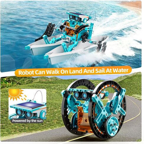 ألعاب STEM للأعمار من 8 إلى 13 عامًا ، Robotics Toys التي تعمل بالطاقة الشمسية للأطفال الذين تتراوح أعمارهم بين 8 و 12 عامًا ، مجموعة تجربة العلوم التعليمية ، هدايا الأولاد 8 9 10 11 12 13 سنة مشاريع التعلم (رمادي) in Kuwait