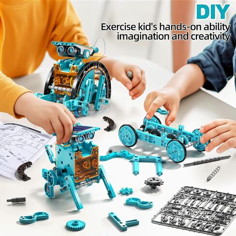 ألعاب STEM للأعمار من 8 إلى 13 عامًا ، Robotics Toys التي تعمل بالطاقة الشمسية للأطفال الذين تتراوح أعمارهم بين 8 و 12 عامًا ، مجموعة تجربة العلوم التعليمية ، هدايا الأولاد 8 9 10 11 12 13 سنة مشاريع التعلم (رمادي) in Kuwait