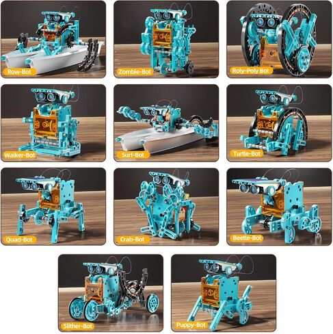 ألعاب STEM للأعمار من 8 إلى 13 عامًا ، Robotics Toys التي تعمل بالطاقة الشمسية للأطفال الذين تتراوح أعمارهم بين 8 و 12 عامًا ، مجموعة تجربة العلوم التعليمية ، هدايا الأولاد 8 9 10 11 12 13 سنة مشاريع التعلم (رمادي) in Kuwait