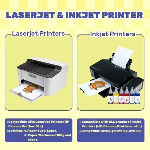 TranSmile Heat Transfer Paper for Inkjet & Laserjet Printer (10 Sheets, 8.5 x 11") Printable Heat Transfer Vinyl for Dark Fabrics Iron on Transfers for T Shirts(D3-10) in Kuwait
