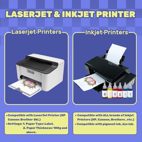 TranSmile Heat Transfer Paper for Inkjet & Laserjet Printer (10 Sheets, 8.5 x 11") Printable Heat Transfer Vinyl for Dark Fabrics Iron on Transfers for T Shirts(D3-10) in Kuwait