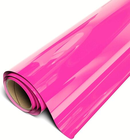 Siser EasyWeed Heat Transfer Vinyl 11.8" x 5ft Roll (Fluorescent Pink) - - Compatible with Siser, Cricut, Silhouette and Other Craft/Professional Cutters - CPSIA Certified in Saudi Arabia