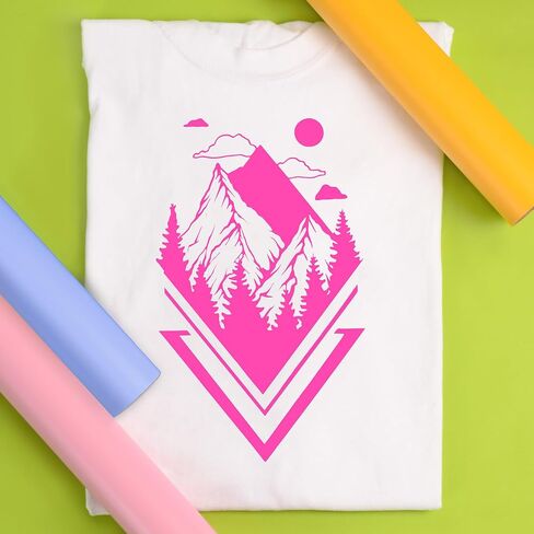 Siser EasyWeed Heat Transfer Vinyl 11.8" x 5ft Roll (Fluorescent Pink) - - Compatible with Siser, Cricut, Silhouette and Other Craft/Professional Cutters - CPSIA Certified in Saudi Arabia