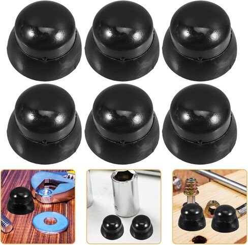 Besportble 10pcs أغطية الجوز البلاستيكية الأسود لمعدات الملعب ، وحماية الترباس المسمار ، وسهولة تثبيت أغطية الجوز للاستخدام في الهواء الطلق in Kuwait