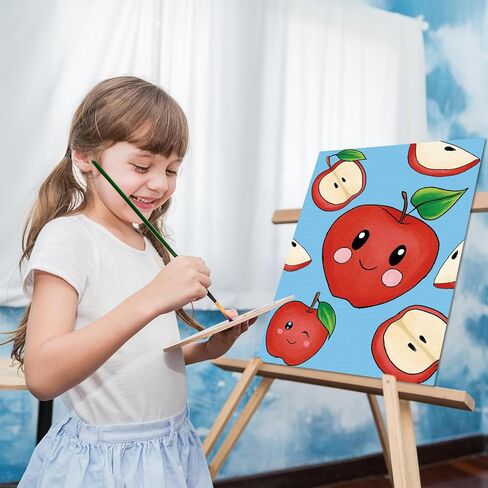 Louise Maelys Pre Drawn Canvas to Paint for Kids - 12 Packs Fruit Food Theme Pre-Stretched Canvas Panels (5x7 inch),Pre Printed Painting Canvas Kit for Beginners, Party Favor in Kuwait