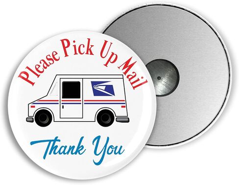 Cute Us Mail Truck Mail Mail Magnet ، يرجى التقاط صندوق بريد Magnet 2.25 بوصة جولة in Saudi Arabia