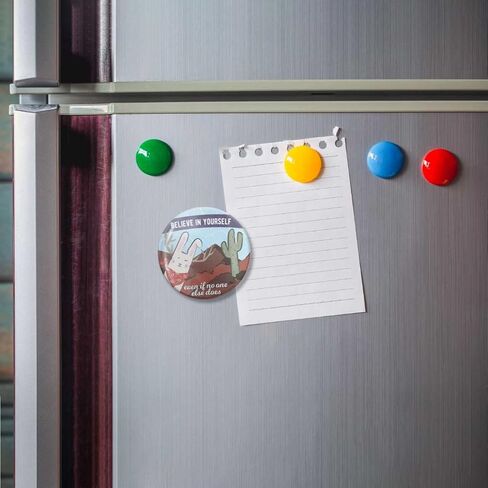 صدق في نفسك مغناطيس jackalope ، 2.25 "جولة غرب Cryptid Cryptid Magnet ، هدايا رعاة البقر اللطيفة مع اقتباس مضحك in Kuwait