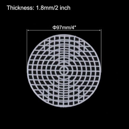 MECCANIXITY 10pcs 4" Plastic Mesh Canvas Sheet 4 Count Round Needlepoint Blank Canvas for Embroidery Knit Crochet Acrylic Yarn Crafting, White in Saudi Arabia