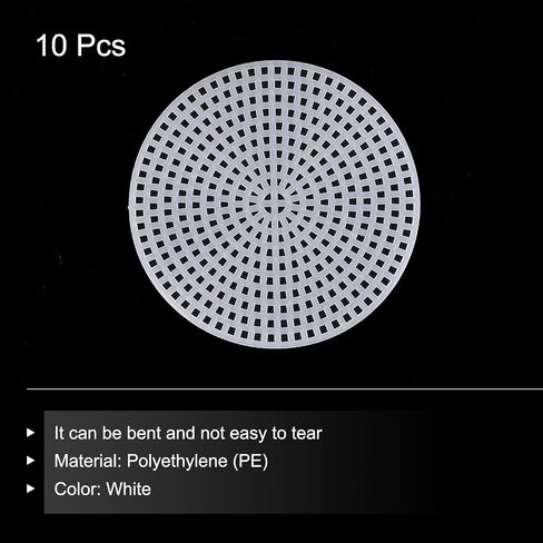 meccanixity 10pcs 3 "ورقة من البلاستيك ورقة 13 ورقة COUNT REONDELOPPOINT قماشية فارغة لتطريز كروشيه الغزل acrylic خيوط ، أبيض in Kuwait