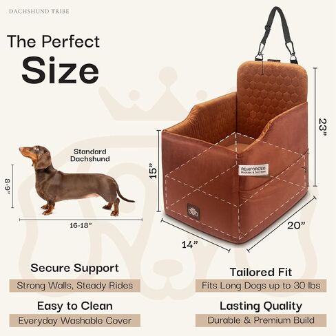 Dog Car Seat for Small Dogs - Safety Booster Bed for Car Travel, Machine Washable Cover, Scratch & Water Resistant, Adjustable, Non-Slip Base (Royal Black, Small/Medium) in Saudi Arabia