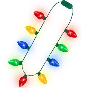 Christmas Necklace, 1PCS Christmas Light up Necklace with 9 LED Bulbs in Saudi Arabia