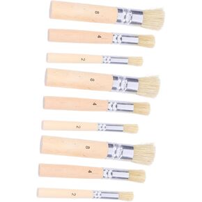 3Set Wooden Stencil Brushes for Painting Oil Painting DIY Crafts Bristle Brushes with Comfortable Wooden Handle for Crisp Stencil Application and Textures in Saudi Arabia