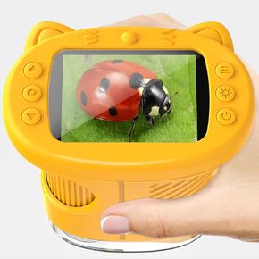 Kids Microscope, 1000X Portable Mini Pocket Microscope with 2.0″ IPS Screen & 8 LEDs, Rechargeable, STEM Educational Science Kit Toys, Best Christmas Birthday Gifts for 4-12 Year Old Girls in Kuwait