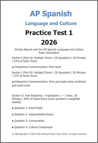 AP Language and Culture Prep Book 2026: 11 اختبارات التدريب ، انهيار التسجيل ، 673 صفحة PDF ، صوت 115 دقيقة (تنزيل رقمي ، PDF & MP3) in Kuwait