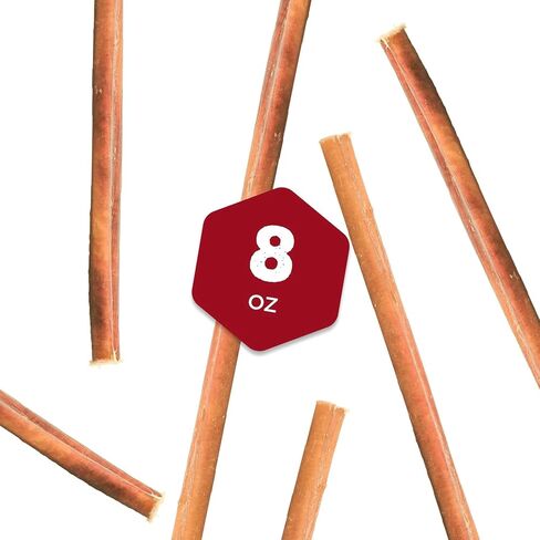 Wild Wolf 12-inch Angus Bully Sticks (8 Ounces) Healthy, All-Natural, Long-Lasting Dog Chew Bones - Low Odor - Mixed Thickness in Saudi Arabia