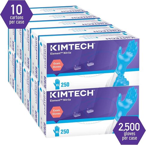 قفازات KIMTECH للكبار من الجنسين، مقاس صغير من Kimtech Nitrile Exam، أزرق، مقاس صغير أمريكي in Kuwait