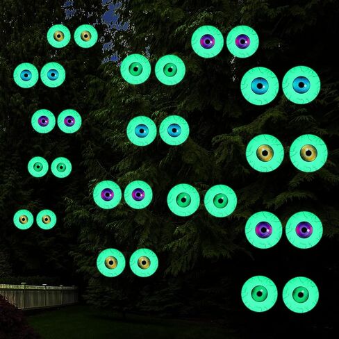 WEYSAT 8 أزواج 7.1 بوصة توهج في العيون العيون المظلمة العملاقة متوهجة googly العين مضيئة jumbo العيلة العيلة العيلة للعقار في الهواء الطلق في الهواء الطلق حديقة الحديقة يارد مخيف الحفلات (أنماط عين الشيطان) in Saudi Arabia