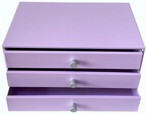 Multicolor Metal File Cabinet - 3-Drawer Desktop Organizer with Metal Handles, Stylish Storage Box for Office Supplies, Green Holder Chest for Efficient Organization in Saudi Arabia