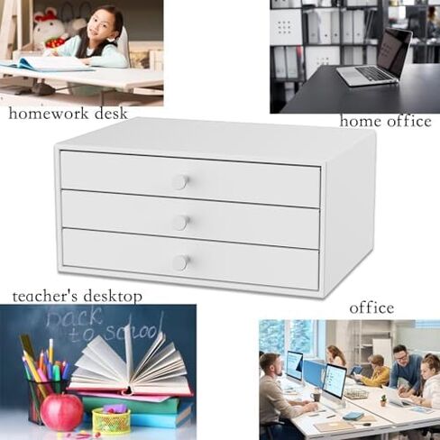 Multicolor Metal File Cabinet - 3-Drawer Desktop Organizer with Metal Handles, Stylish Storage Box for Office Supplies, Green Holder Chest for Efficient Organization in Saudi Arabia