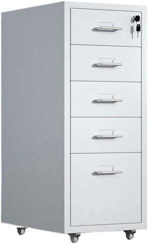 File Cabinets Thickened Cold-Rolled Steel Chest of Drawers Storage Cabinet Multifunctional Data Organizer 5 Layer Large Capacity Office File(Black) in Kuwait