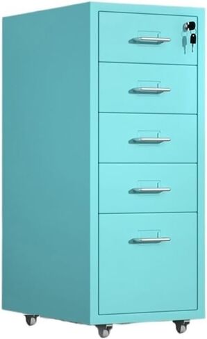 File Cabinets Thickened Cold-Rolled Steel Chest of Drawers Storage Cabinet Multifunctional Data Organizer 5 Layer Large Capacity Office File(Black) in Kuwait