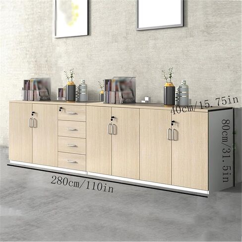 File Cabinets Combination Filing Cabinet Wooden Storage Printer Six Doors Four Drawers Data 2.8 Meter Office in Saudi Arabia