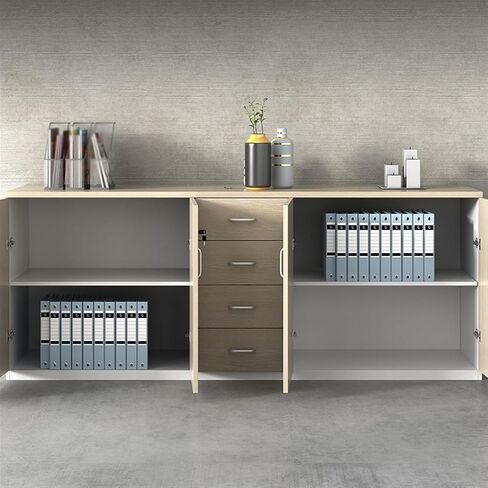 File Cabinets Combination Filing Cabinet Wooden Storage Printer Six Doors Four Drawers Data 2.8 Meter Office in Saudi Arabia