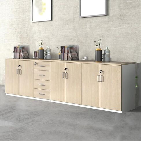 File Cabinets Combination Filing Cabinet Wooden Storage Printer Six Doors Four Drawers Data 2.8 Meter Office in Saudi Arabia