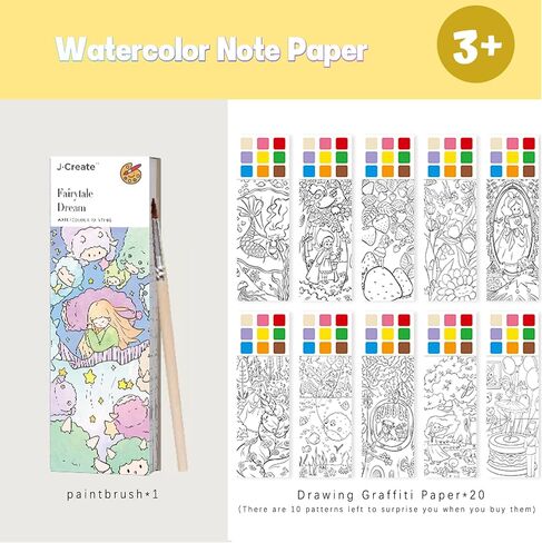 مجموعة ورق رسم بالألوان المائية من PAITUEND 24 في 1 بتصميم باندا إبداعي DIY مجموعة رسم بالألوان المائية هدية فنية للأطفال، لوازم حفلات بموضوع الباندا تتضمن صبغات وفرشاة in Kuwait