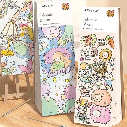 مجموعة ورق رسم بالألوان المائية من PAITUEND 24 في 1 بتصميم باندا إبداعي DIY مجموعة رسم بالألوان المائية هدية فنية للأطفال، لوازم حفلات بموضوع الباندا تتضمن صبغات وفرشاة in Kuwait