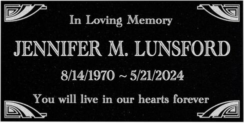 A personalized headstone made of black granite that honors loved ones forever. Cross Figure designed headstone in Saudi Arabia