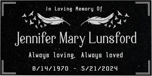 A personalized headstone made of black granite that honors loved ones forever. Bird designed headstone in Saudi Arabia