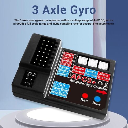 Walfront AFC3 3 Axes Gyro RC Fixed Wing Aircraft Controller for All RC Systems Full Time Controller with LED Display 4-6V DC in Saudi Arabia