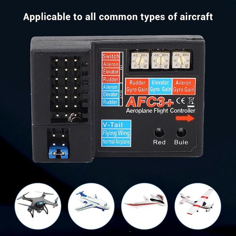 Walfront AFC3 3 Axes Gyro RC Fixed Wing Aircraft Controller for All RC Systems Full Time Controller with LED Display 4-6V DC in Saudi Arabia