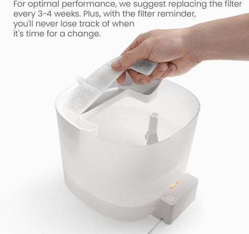 Cheerble Pumpless Cat Water Fountain, 2L/67oz Automatic Pet Fountain, Elfin E1 Lite Cat Fountain for Drinking, MagDrive™ Technology, Continuous Flow Mode, BPA-Free (White, E1 Lite) in Kuwait