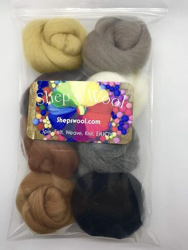 Felting Wool Roving 8-Pack Felting Kit Merino (Autumn) in Kuwait