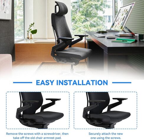 replacemen pad pad replacemen for steelcase texture chair - قابلية قابلة للتعديل 360 درجة من الذراعين ملحقات ذراع الذراع - ملحقات كرسي المكتب المريح (1 -PAIR) in Kuwait
