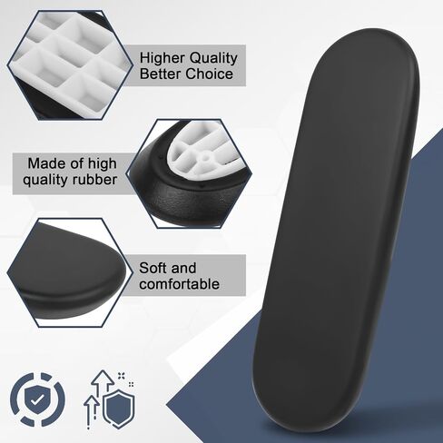 1 Pair Arm Pads Caps Replacement for Herman Miller Sayl Office Chair, Fixed and Height-Adjustable Armrest, Black Vinyl in Saudi Arabia