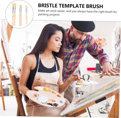 3SET WOODEN Stencil فرش لطلاء زيت الطلاء DIY الحرف الشعير in Saudi Arabia