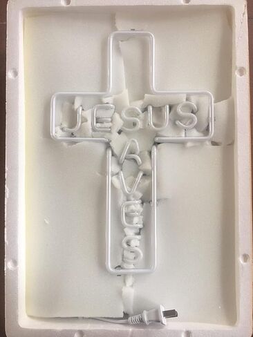 Cross Neon Signs Jesus Saves Neon Light Real Glass Tube Beer Bar Home Room Wall Decor Handmade Visual Artwork Light in Kuwait